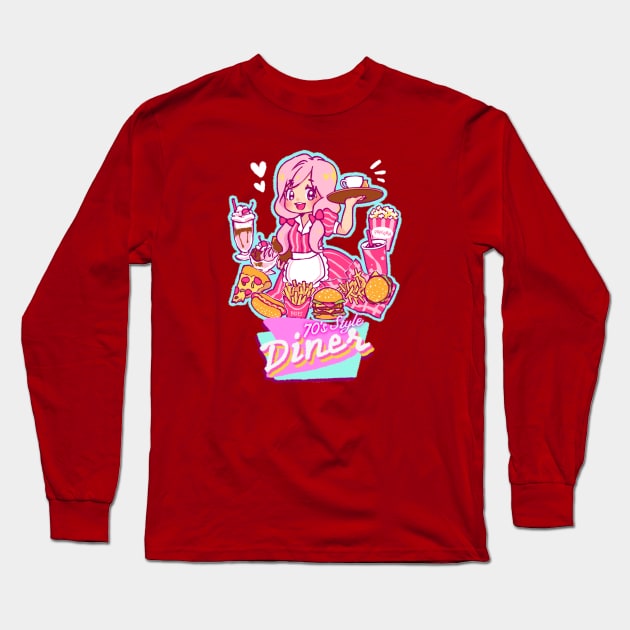 Dinner Long Sleeve T-Shirt by Kate Paints